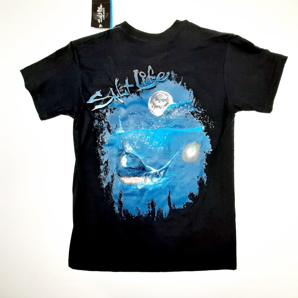 Salt Life Men's Pocket T-shirt Size Small Black Co
